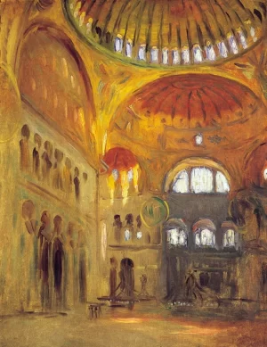 Interior of the Hagia Sophia 1891 by John Singer Sargent