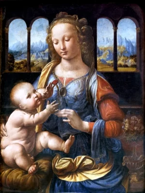 Madonna of the Carnation by Leonardo Da Vinci