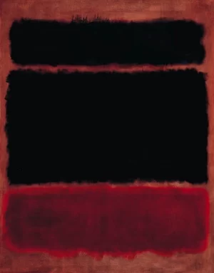 Black In Deep Red, 1957 by Mark Rothko (Inspired by)