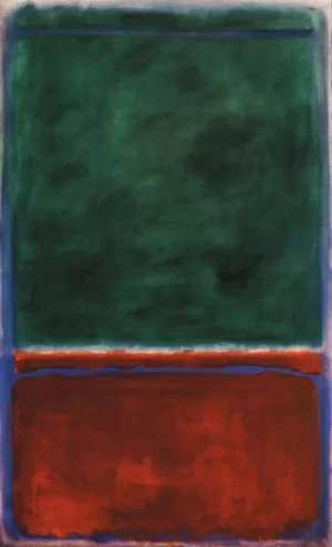 Green and Maroon 1953 by Mark Rothko (Inspired by)