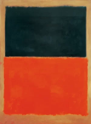 Green And Tangerine On Red by Mark Rothko (Inspired by)