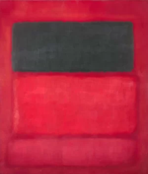 Black Over Reds (Black On Red) by Mark Rothko (Inspired by)