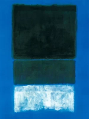 No 14 White And Greens In Blue by Mark Rothko (Inspired by)