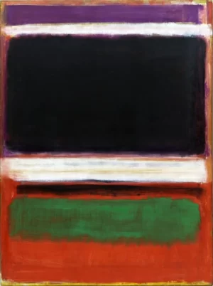 No.3 /No.13 (Magenta, Black, Green On Orange) by Mark Rothko (Inspired by)