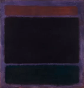 Untitled (Rust, Blacks On Plum) by Mark Rothko (Inspired by)