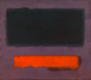 No. 8 Grey, Orange On Maroon by Mark Rothko (Inspired by)