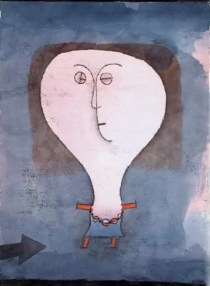 Fright Of A Girl by Paul Klee