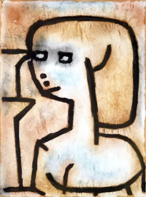 Girl In Mourning by Paul Klee