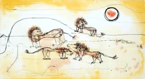 A Pride Of Lions (Take Note!) by Paul Klee