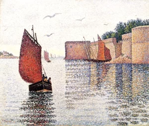 Concarneau Sardine Boat And The Old City by Paul Signac