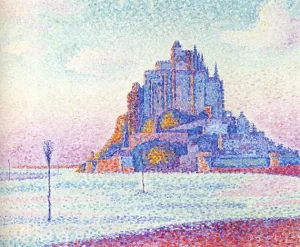 Mont Saint Michel Sunset by Paul Signac