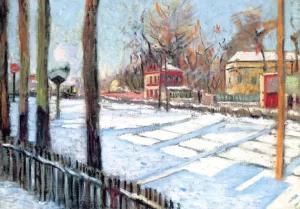Snow, Bois-Colombe by Paul Signac
