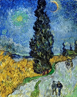 Country Road In Provence By Night 1890 by Vincent Van Gogh