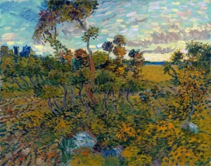 Sunset At Montmajour 1888 by Vincent Van Gogh