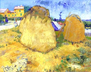 Wheat Stacks In Provence by Vincent Van Gogh