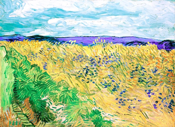 Wheatfield With Cornflowers 1890 by Vincent Van Gogh