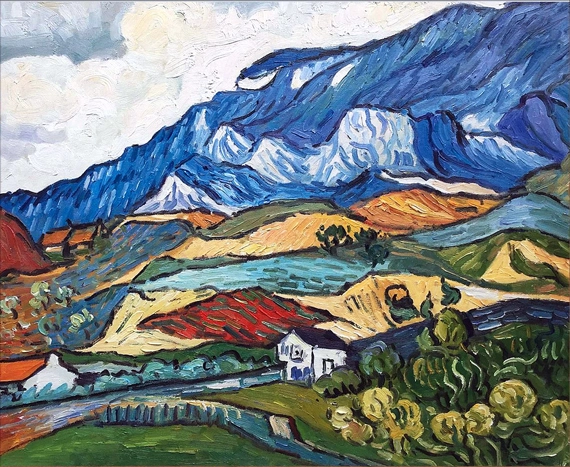 Les Alpilles, Mountain Landscape Near Saint Remy by Vincent Van Gogh