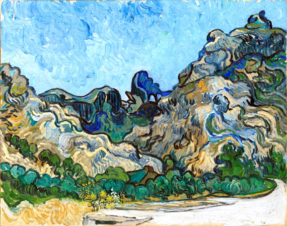 Mountains At Saint Rémy 1889 by Vincent Van Gogh