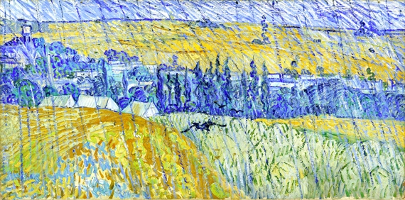 Rain - Auvers by Vincent Van Gogh