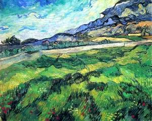 The Green Wheatfield Behind The Asylum, 1892 by Vincent Van Gogh