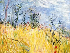 Edge Of A Wheat Field With Poppies by Vincent Van Gogh
