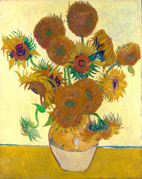 Vase With Fifteen Sunflowers by Vincent Van Gogh