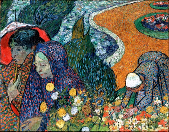 Memory Of The Garden At Etten (Ladies Of Arles) by Vincent Van Gogh