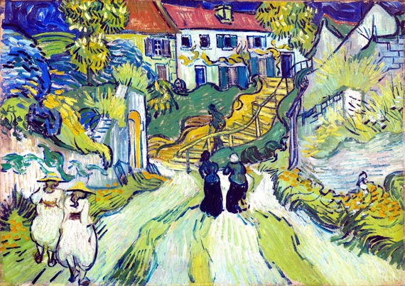 Stairway At Auvers 1890 by Vincent Van Gogh