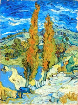 The Poplars At Saint-Rémy, 1889 by Vincent Van Gogh