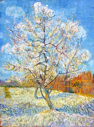 The Pink Peach Tree 1888 by Vincent Van Gogh