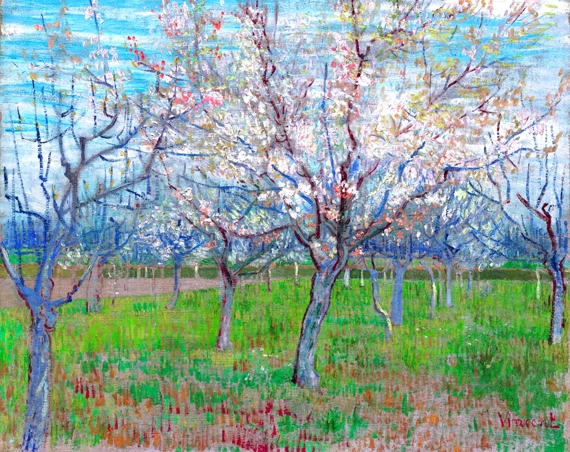 The Pink Orchard 1888 by Vincent Van Gogh
