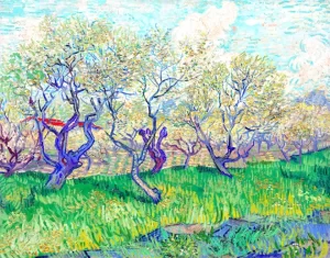 Orchard In Blossom 1889 by Vincent Van Gogh