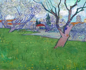 Orchards In Blossom, View Of Arles 1889 by Vincent Van Gogh