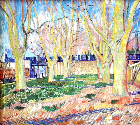 Avenue Of Plane Trees Near Arles Station, 1888 by Vincent Van Gogh