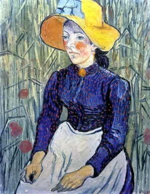 Woman In Wheat Field by Vincent Van Gogh