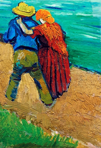 Eglogue En Provence - Un Couple Damoureux by Vincent Van Gogh