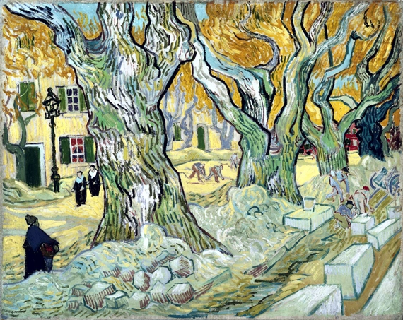 The Road Menders 1889 by Vincent Van Gogh