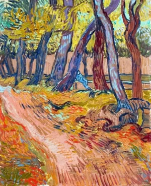 Path In The Garden Of The Asylum by Vincent Van Gogh