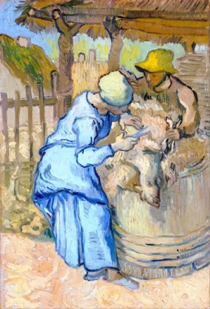 The Sheep-Shearer (After Millet) 1889 by Vincent Van Gogh