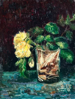 Glass With Yellow Roses by Vincent Van Gogh