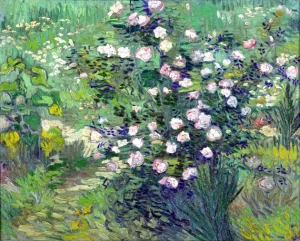 Roses 1889 by Vincent Van Gogh