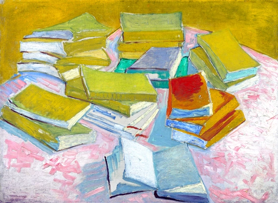 Piles Of French Novels 1887 by Vincent Van Gogh