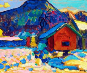 Winterstudie Mit Berg by Wassily Kandinsky