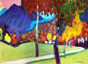 Autumn Study Near Oberau by Wassily Kandinsky
