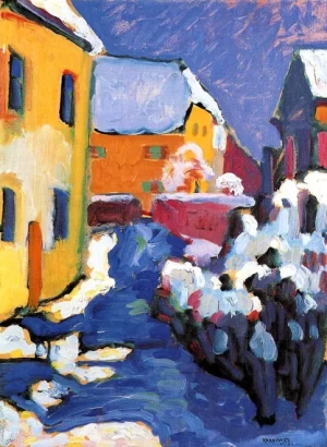 Cemetery And Vicarage In Kochel by Wassily Kandinsky