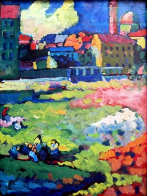 Munich-Schwabing With The Church Of St. Ursula by Wassily Kandinsky