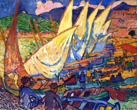 Fishing boats Collioure by André Derain