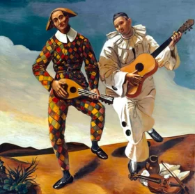 Harlequin And Pierrot by André Derain