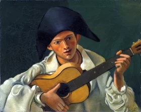 Buste d'arlequin à la guitare by André Derain