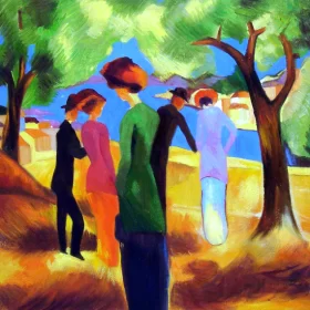 The Lady In The Green Jacket by August Macke